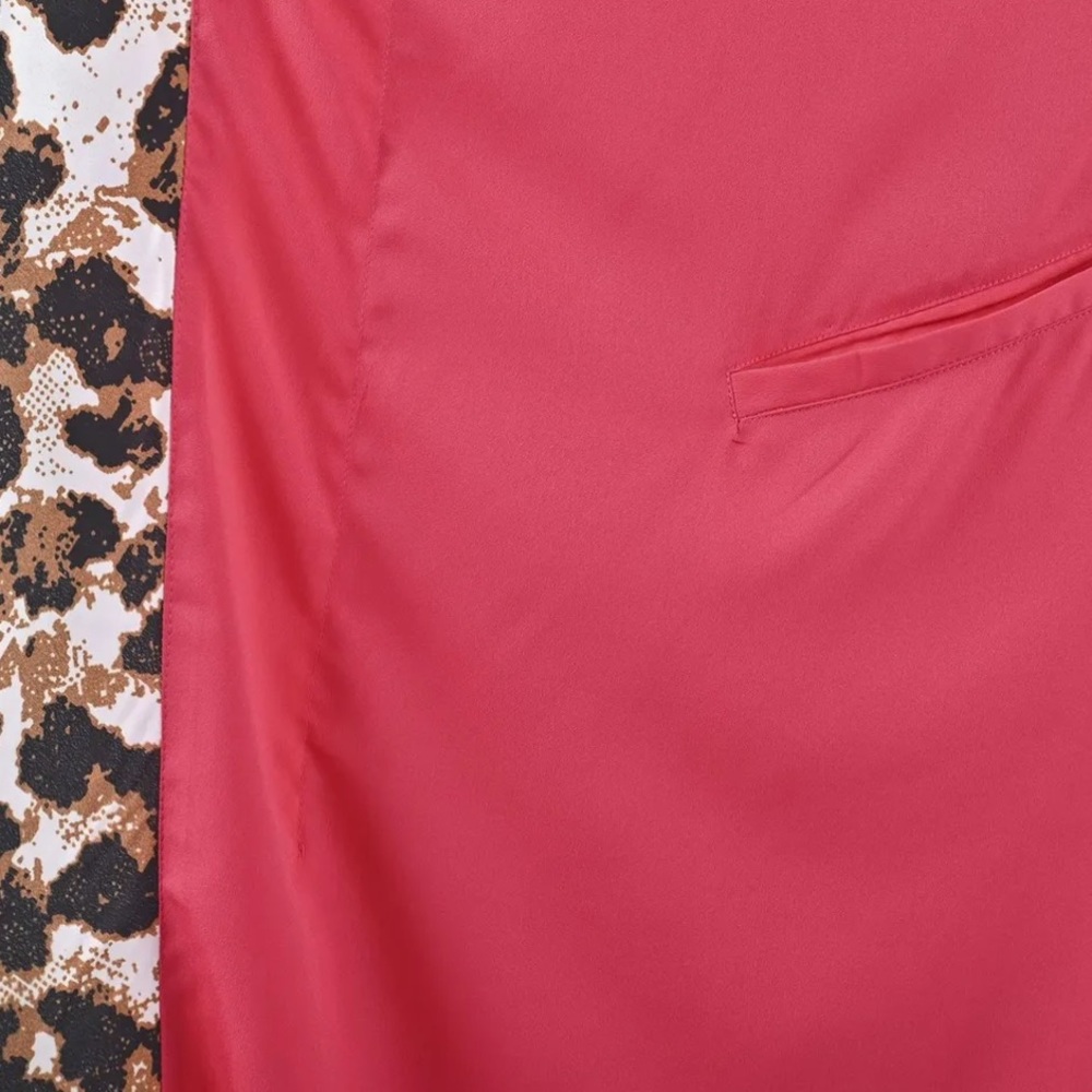 Crocket Red Leopard Print Mix Pockets Full Length… - image 5